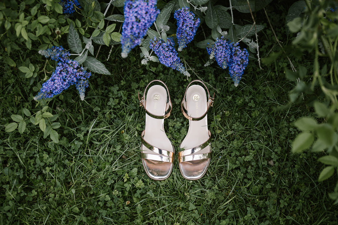 River Island rose gold shoes as low budget wedding shoes
