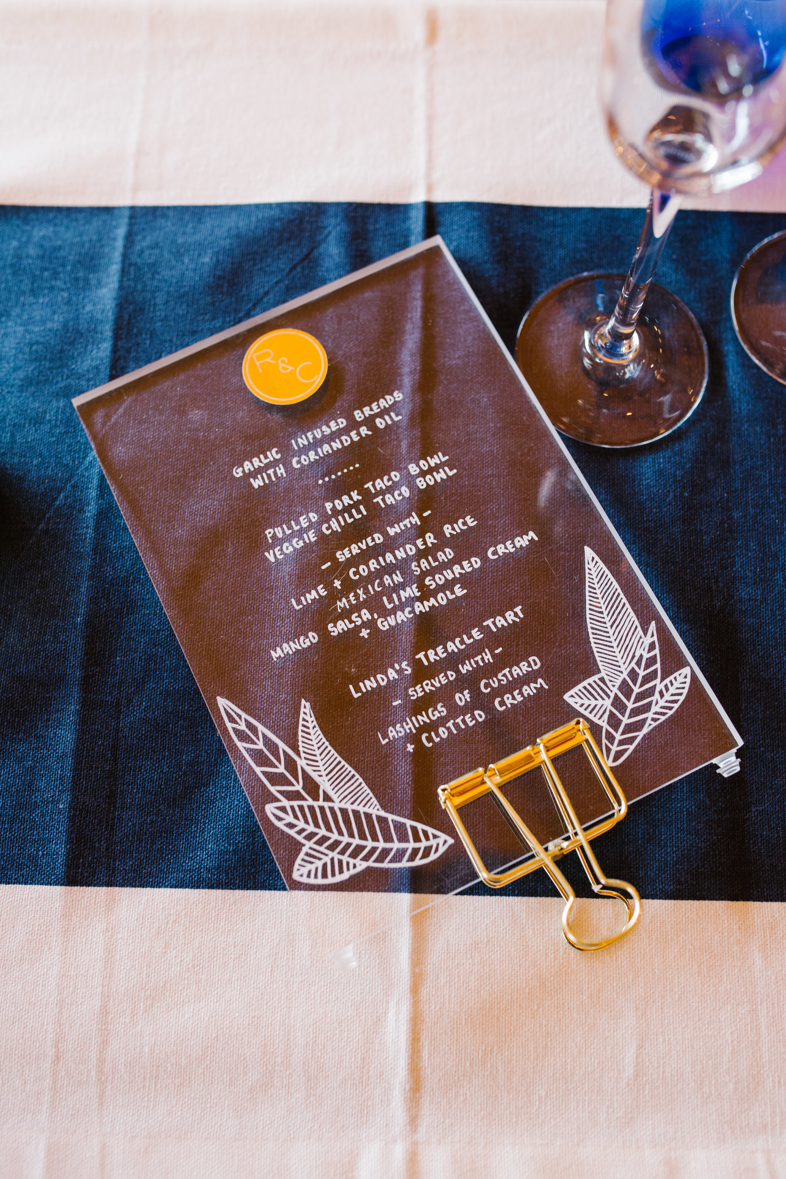 menu of a mexican themed wedding breakfast for a tipi wedding 