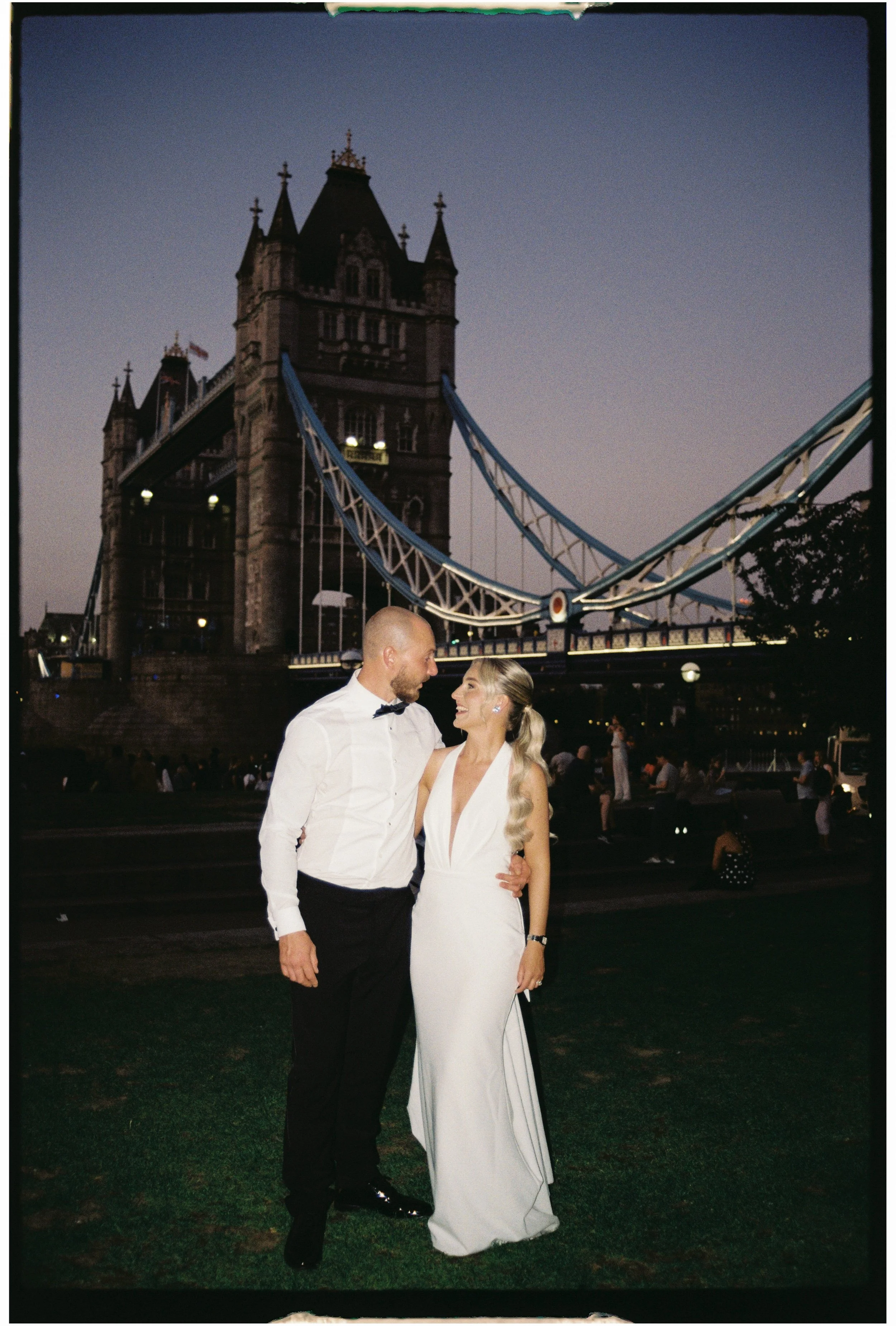 A Black Tie London Wedding, Taken on 35mm film.