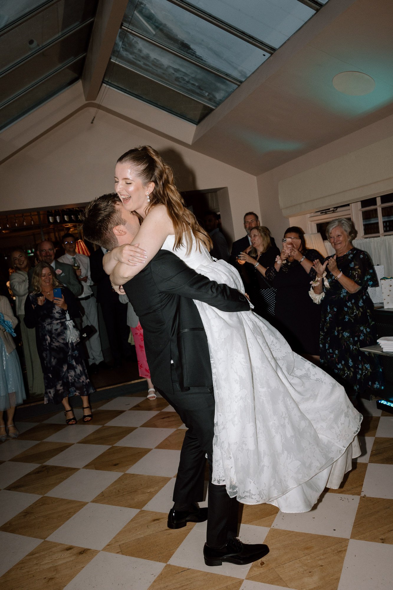 Bride and groom dancing to their first dance