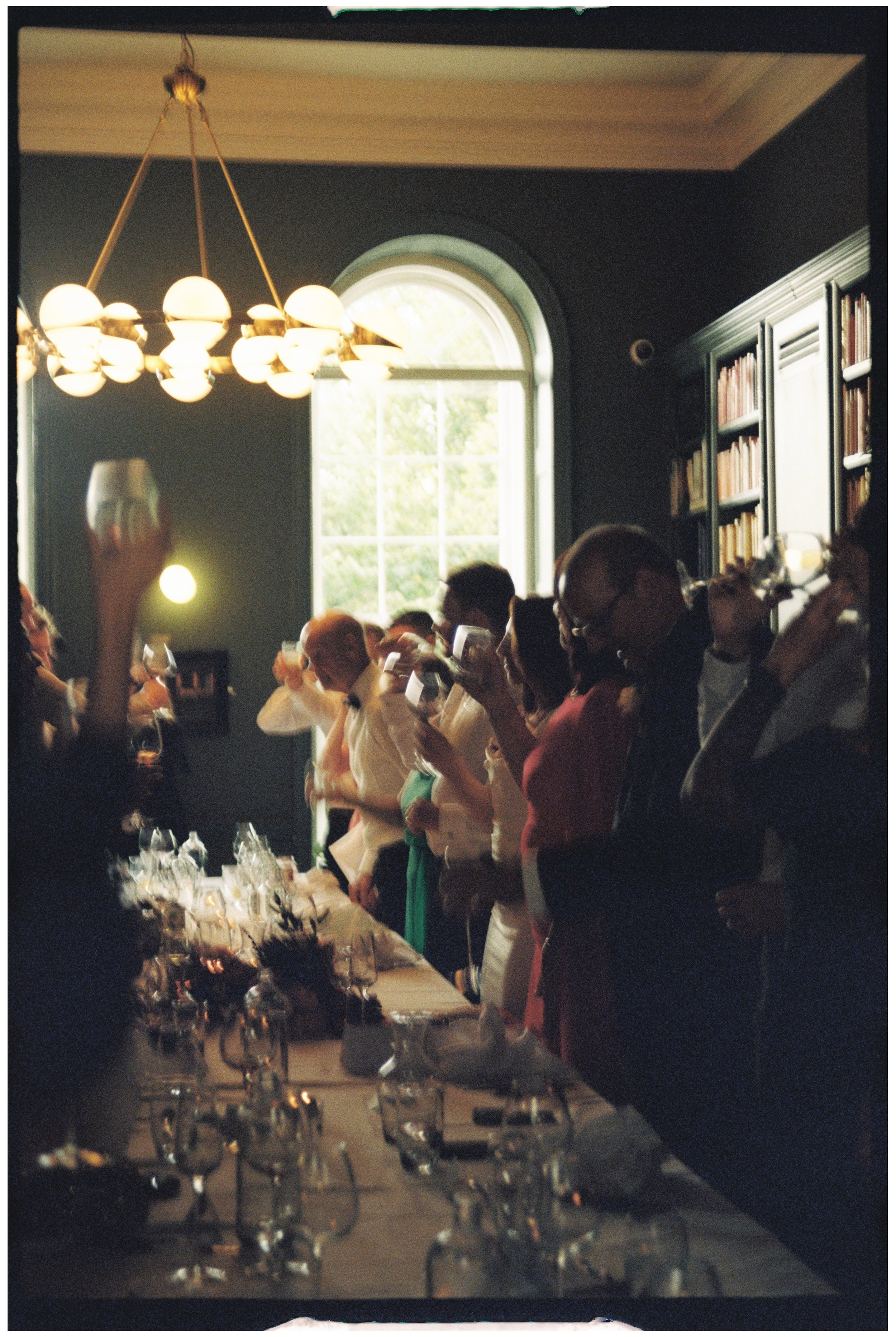 drinks reception at the Kindred in London on 35mm film