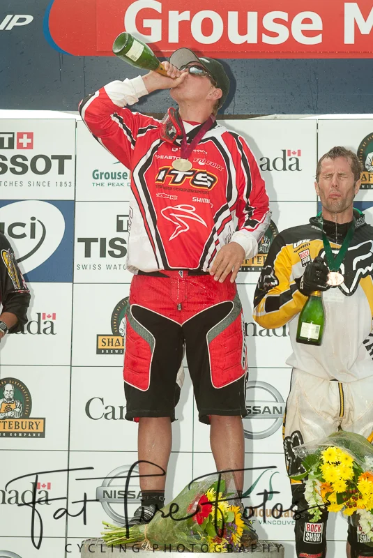  Gary Houseman winning Grouse Mountain World Cup 2013.  The victory was later sanctioned for testing positive for THC. 