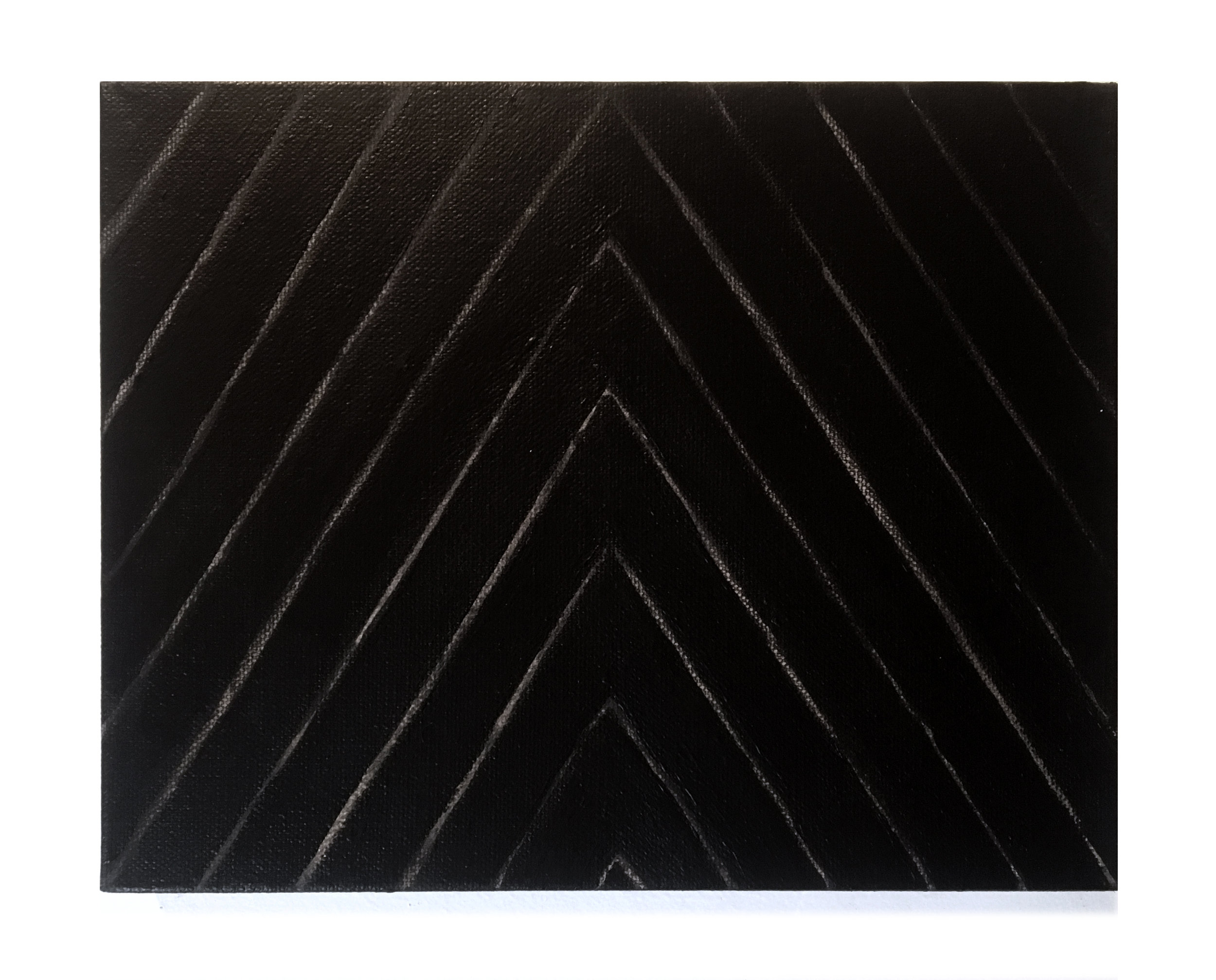 Frank Stella (1), 2019,  Acrylic on canvas,  8 x 10 inches,  20.3 x 25.4 cm