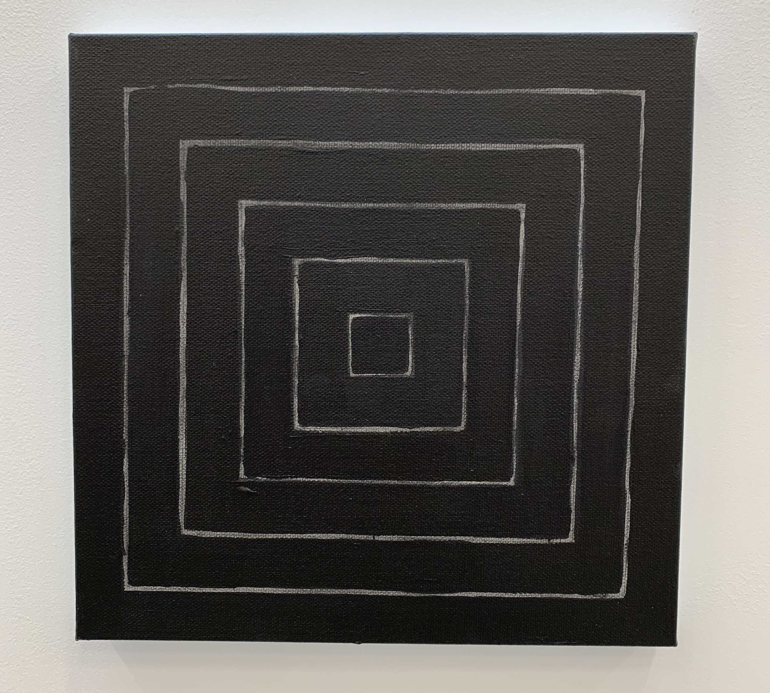 Frank Stella (3), 2019,  Acrylic on canvas,  10 x 10 inches,  25.4 x 25.4 cm