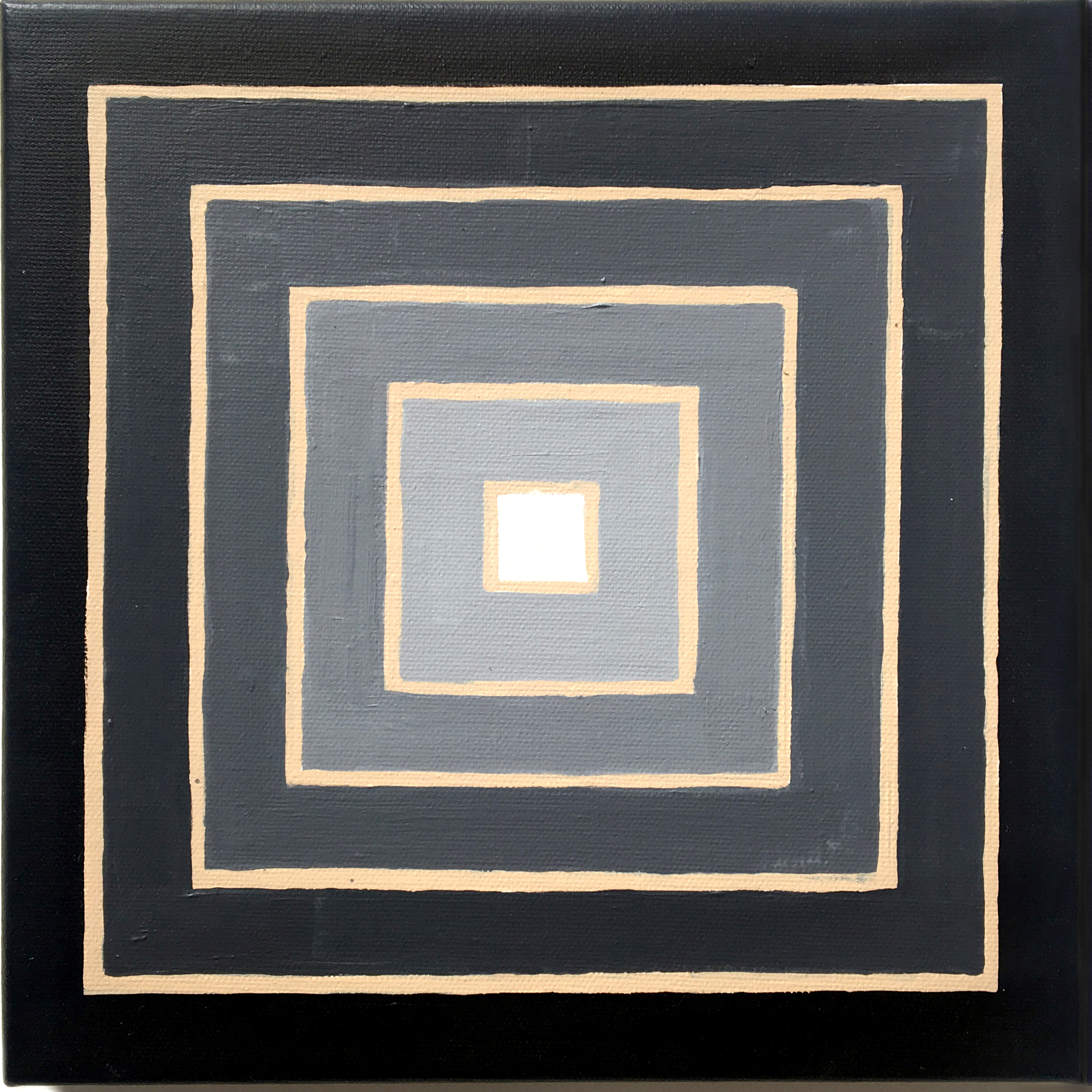 Frank Stella (3), 2019,  Acrylic on canvas,  10 x 10 inches,  25.4 x 25.4 cm