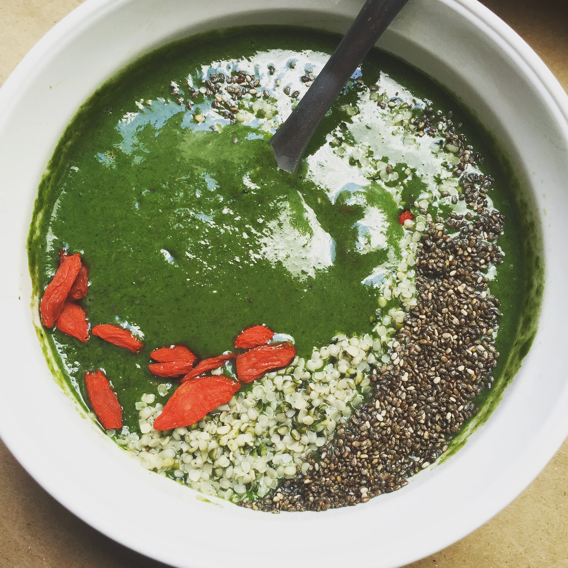 Strawberry Banana Spirulina Bowl