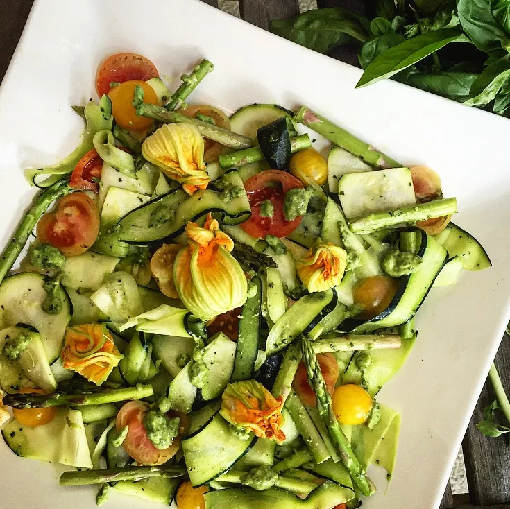 Garden Salad with Pesto
