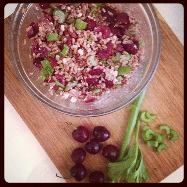 Farro, Cherry, and Celery Salad