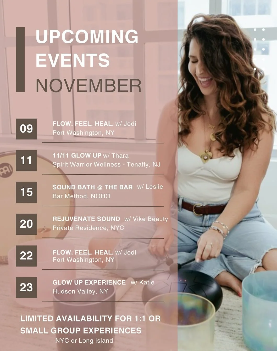 It&rsquo;s been a number of years since I served in this city, and I couldn&rsquo;t be happier that my soul finally said it&rsquo;s time! 

Long Island events with @oneworldonemat already are full - message me to get in the waitlist.

Join @tharanata