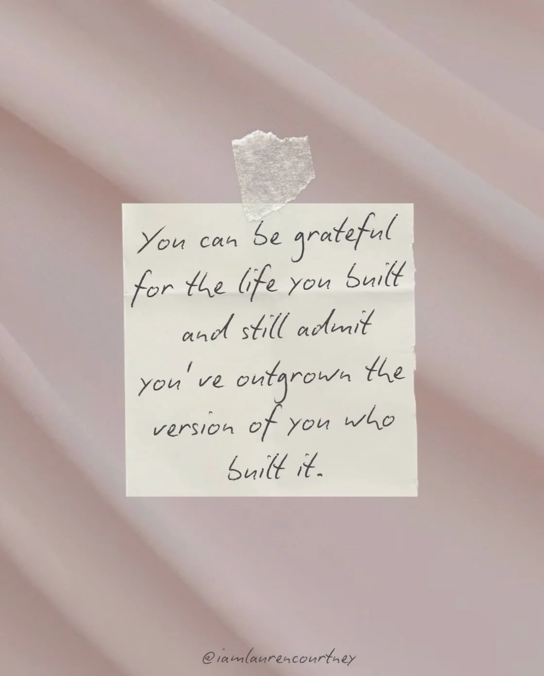You can honor the version of you who figured it out, held it together, achieved the thing, survived it, and built something beautiful without asking them to run the rest of your fucking life.

Maybe outgrowing who you were isn&rsquo;t a betrayal of e
