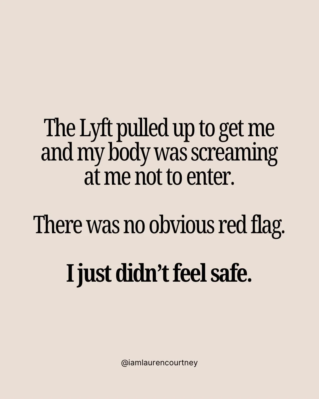 I didn&rsquo;t need a dramatic red flag.
I didn&rsquo;t need someone else to validate it first.
I didn&rsquo;t need a spiritual sign telling me what to do.

My body said no, and that was enough.

The wild part is that the confirmations came after.

T