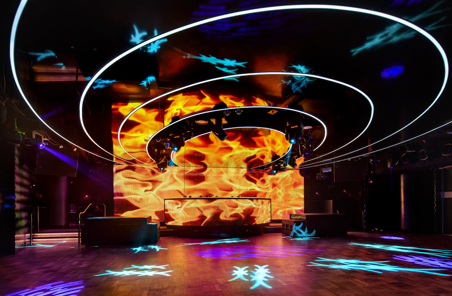 a night club interior, concept design, fantasy, modern