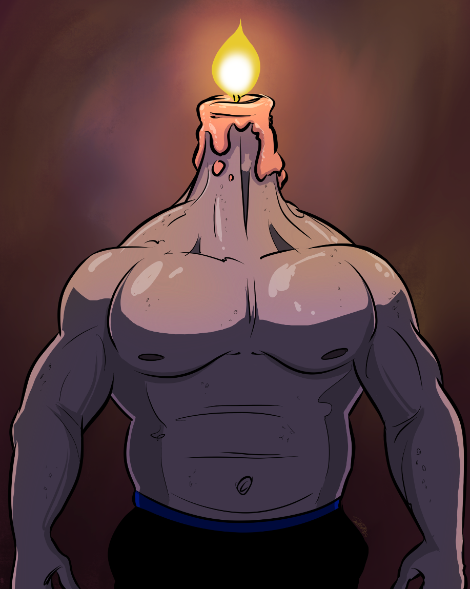 The Candle Beast (8x10print, FREE SHIPPING)