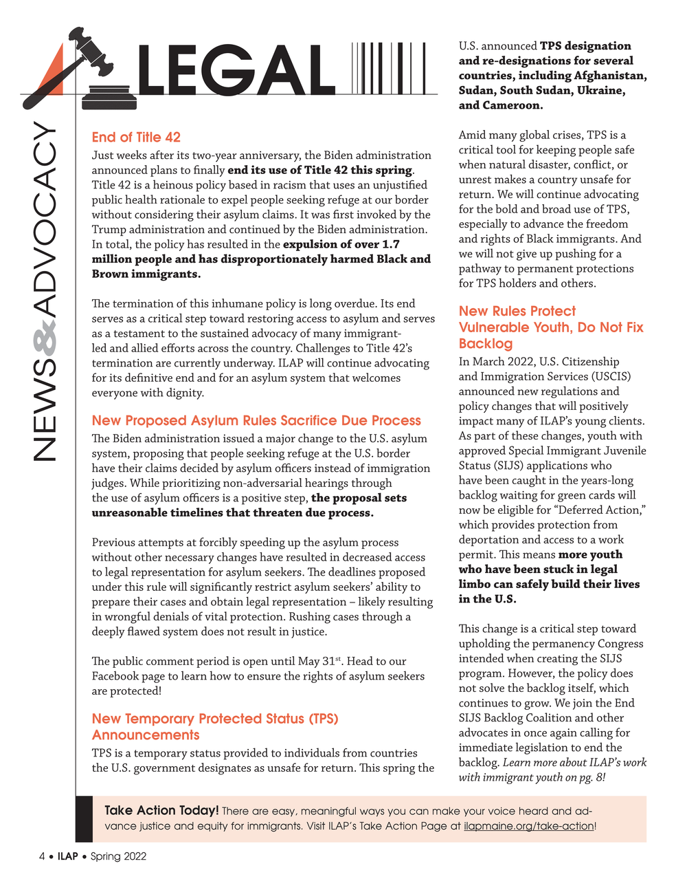 Immigrant Beacon: Spring 2022 — ILAP Maine