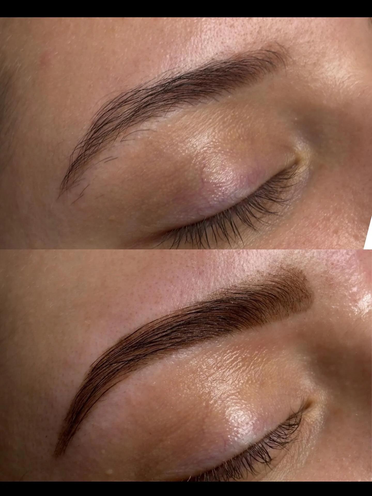 Before &amp; After brow transformation using brow code Harvest Brown Stain and brow code design and define brow wax 

Brows by: @esthetics.by.makenzie 

@browcodepro #InternationalBrowDay #internationalbrowdaygiveaway #browcode #browcodepro