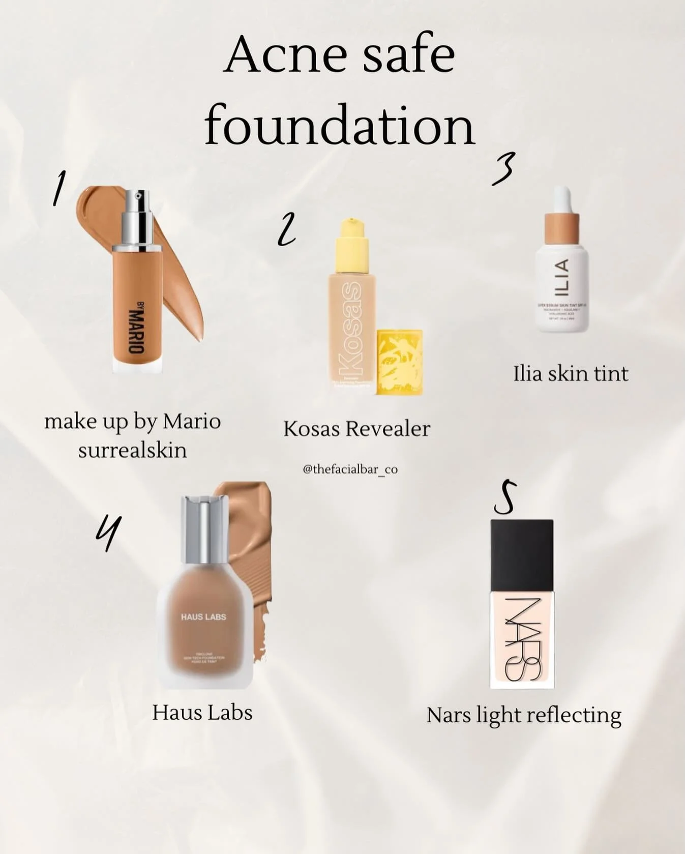 Acne safe foundations you can feel good about ✨

Skin-friendly, pore-safe and won&rsquo;t cause breakouts ☺️

#acnesafemakeup #crystallakefacial #chicagosuburbfacial