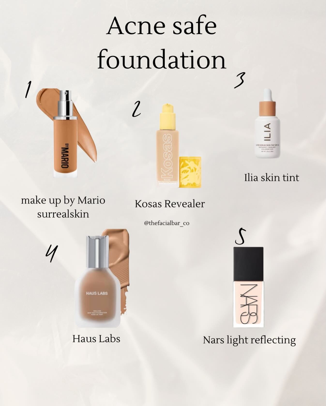 Acne safe foundations you can feel good about ✨

Skin-friendly, pore-safe and won&rsquo;t cause breakouts ☺️

#acnesafemakeup #crystallakefacial #chicagosuburbfacial