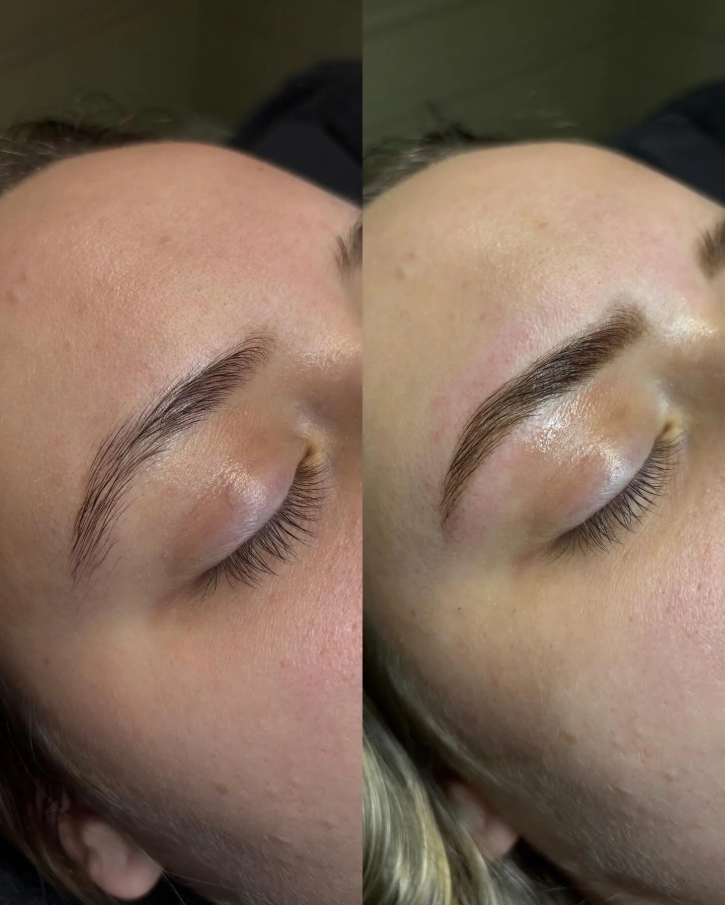 Henna brows stain the skin and the hair for that filled in look 🤎🙌

#brows #esthetician #browscrystallake #browtransformation #hennabrow