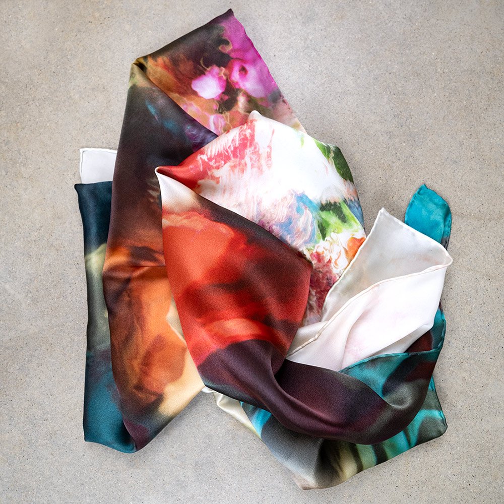 Silk Art Scarf by Christy Lee Rogers