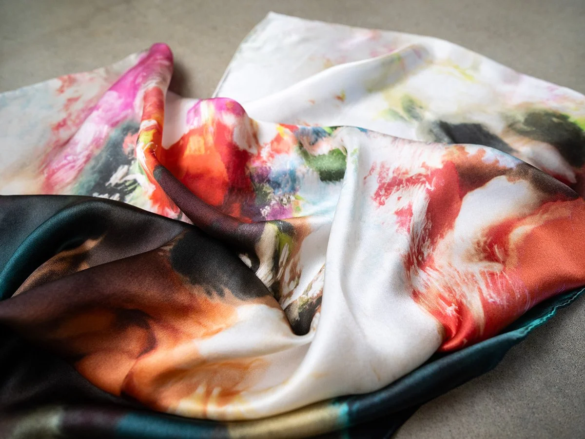 Silk Art Scarf by Christy Lee Rogers