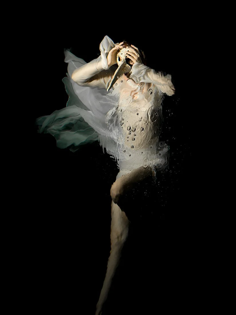 Christy Lee Rogers underwater fine art print is for sale from here Of Smoke and Gold baroque collection.