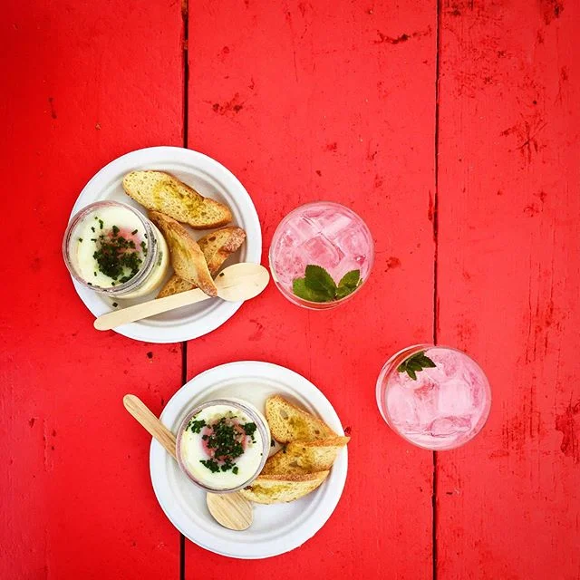 Starting another session at @tasteoflondon with an indulgently buttery @eggslutuk and a refreshing Cambridge Dry Gin with tonic: an unexpectedly perfect pair. Who knew? #eggslut #cambridgegin #ginforbreakfast #tasteoflondon #itscalledtasteoflondonnot
