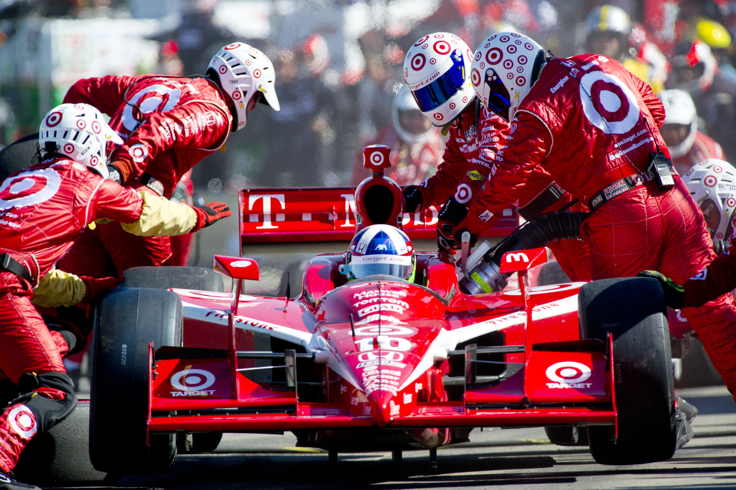  Edmonton - July 25, 2010 - Dario Franchitti, of Target Chip Ganassi Racing, in the pits at the Honda Indy Edmonton. PHOTO BY JIMMY JEONG 