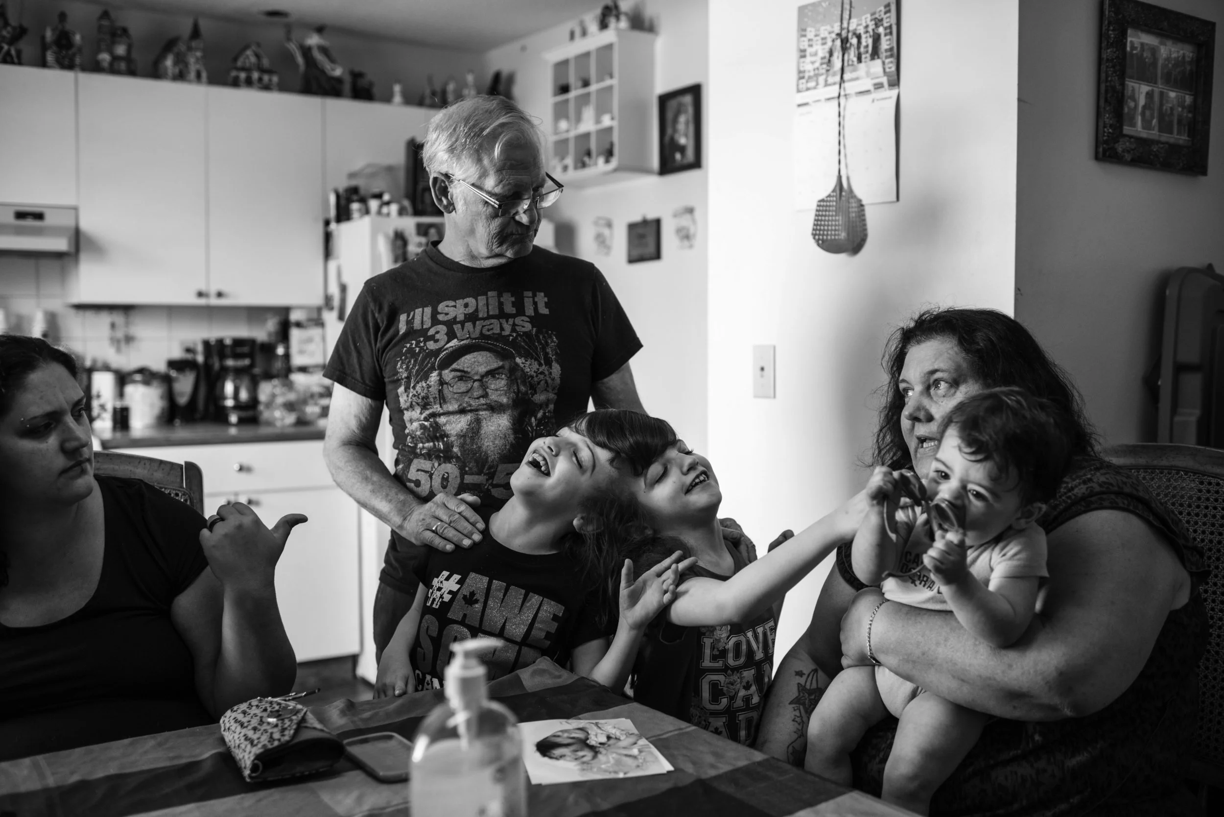  Conjoined twins Tatiana and Krista Hogan, age ten, at their home with their mother Felicia Hogan, left, and grandparents Doug and Louise McKay. The twin's brains are joined with a neural bridge between the thalami, the sensory processing hubs of the