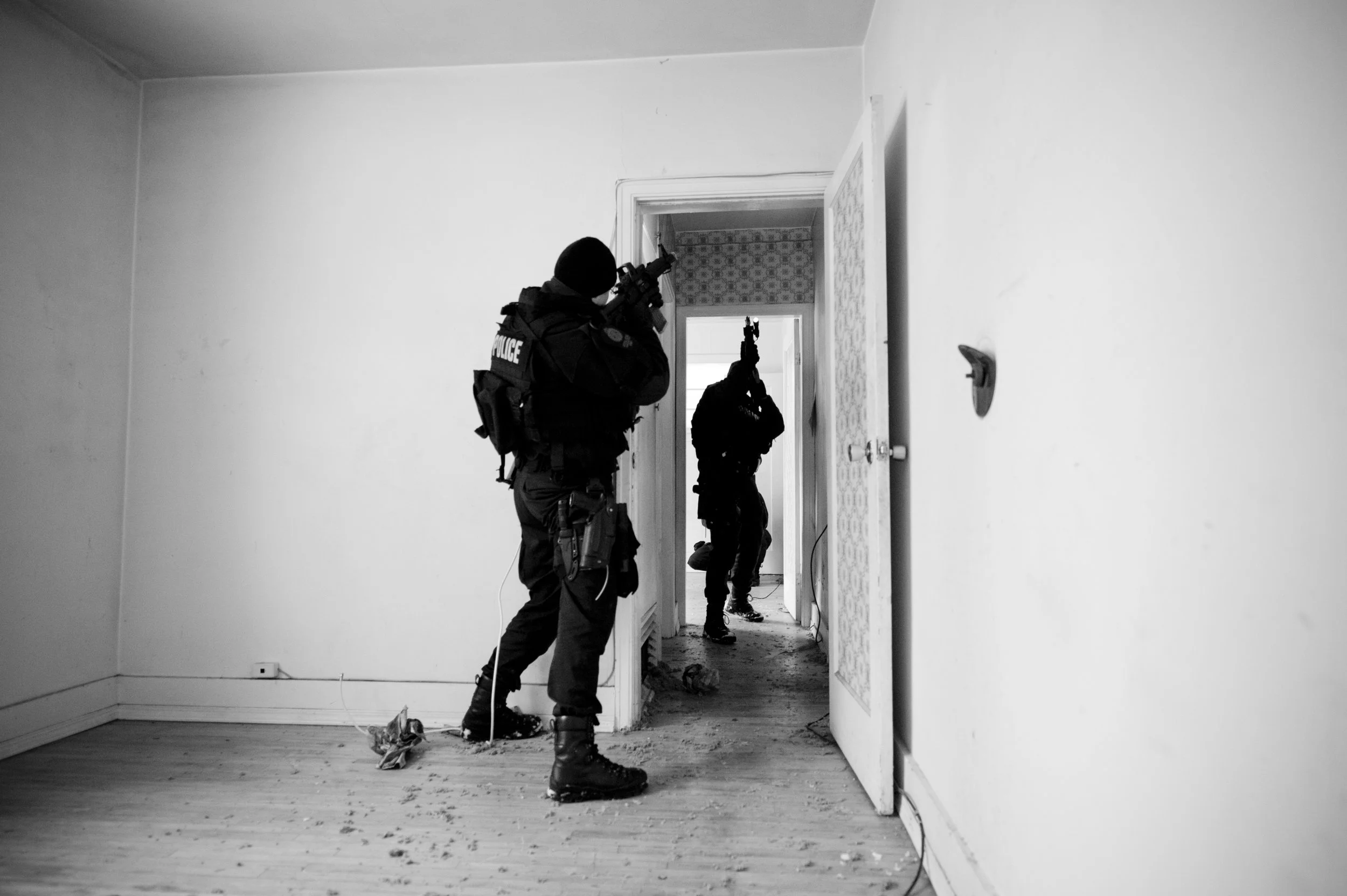 Tactical Police Training in House