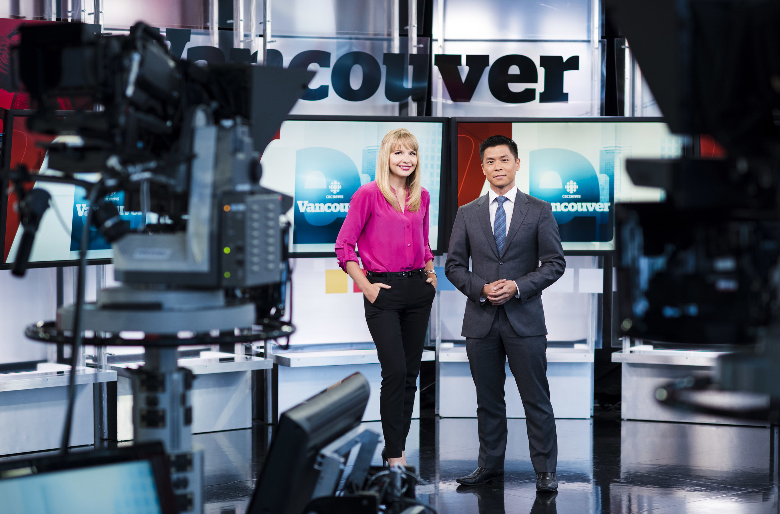  July 21, 2015 - Vancouver, BC - CBC Vancouver news anchors. Photo by Jimmy Jeong / JimmyShoots.com 