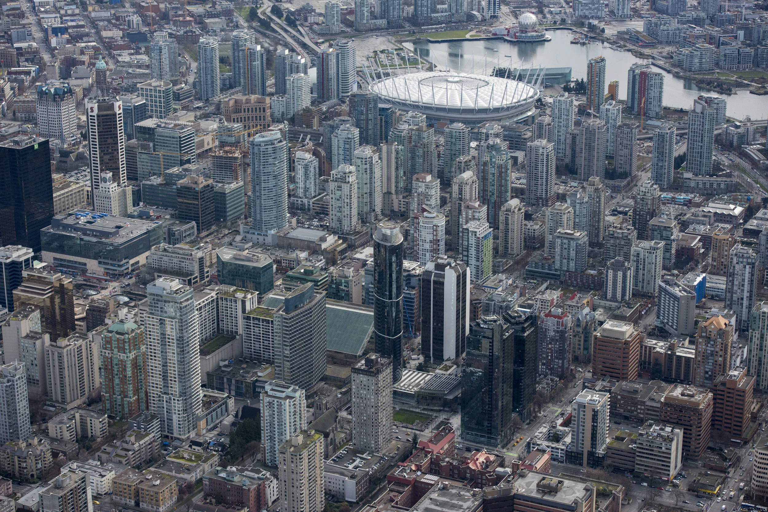 Aerial photo of Vancouver