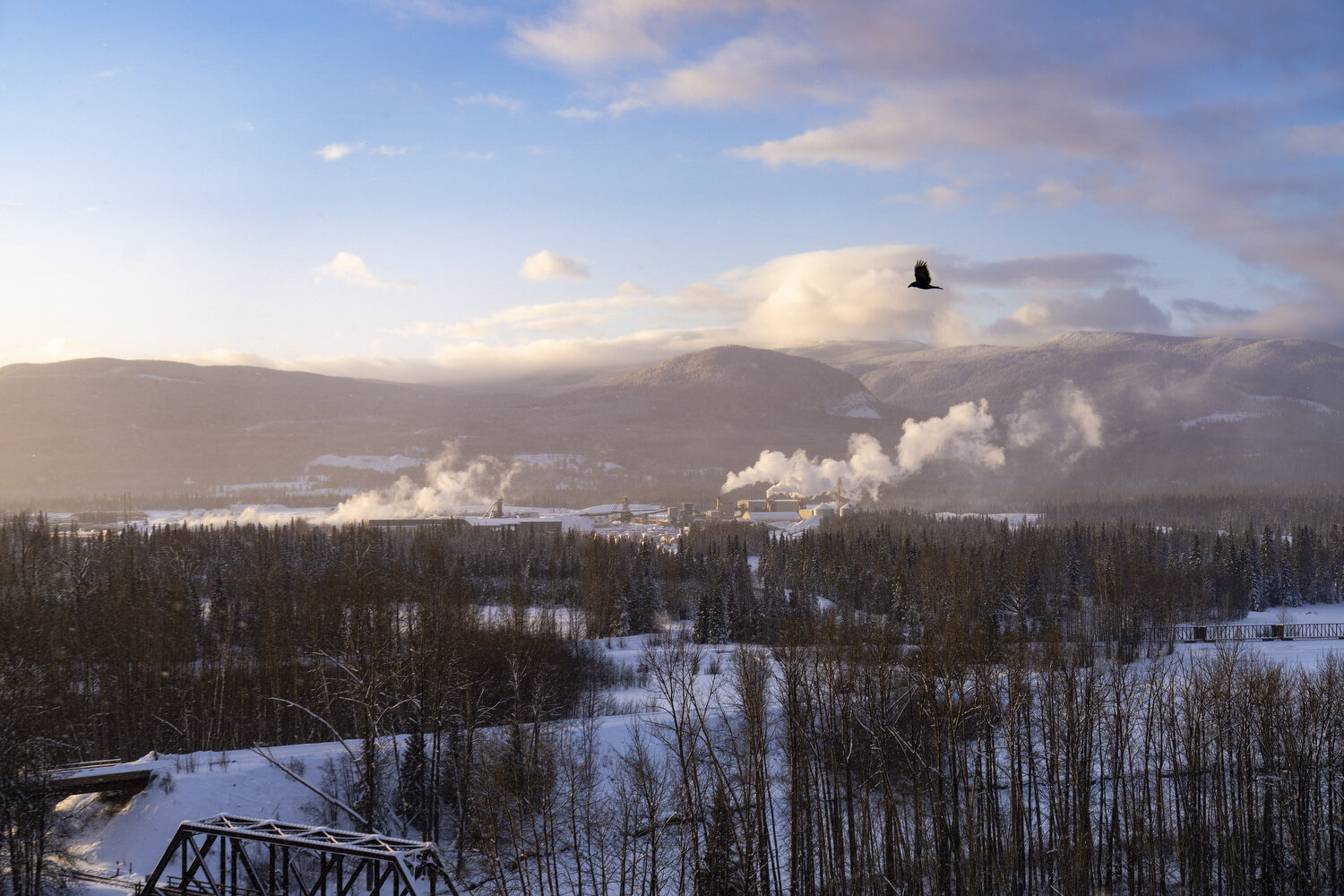 A viewpoint looking over parts of Houston, B.C., January 11, 2020. A series on life in Houston which is the nearest town to the where the WetÕsuwetÕen Nation has evicted CGL. Jimmy Jeong for The Globe and Mail. Jimmy Jeong for The Globe and Mail. 