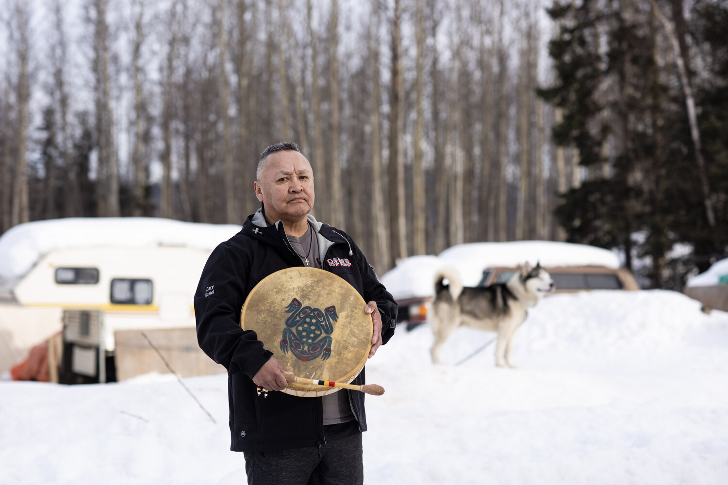  Gary Naziel, a Wet’suwet’en hereditary wing chief (sub-chief) and a former elected Witset councillor, poses for a photo in Witset, B.C., February 23, 2020. Jimmy Jeong for The Globe and Mail. 