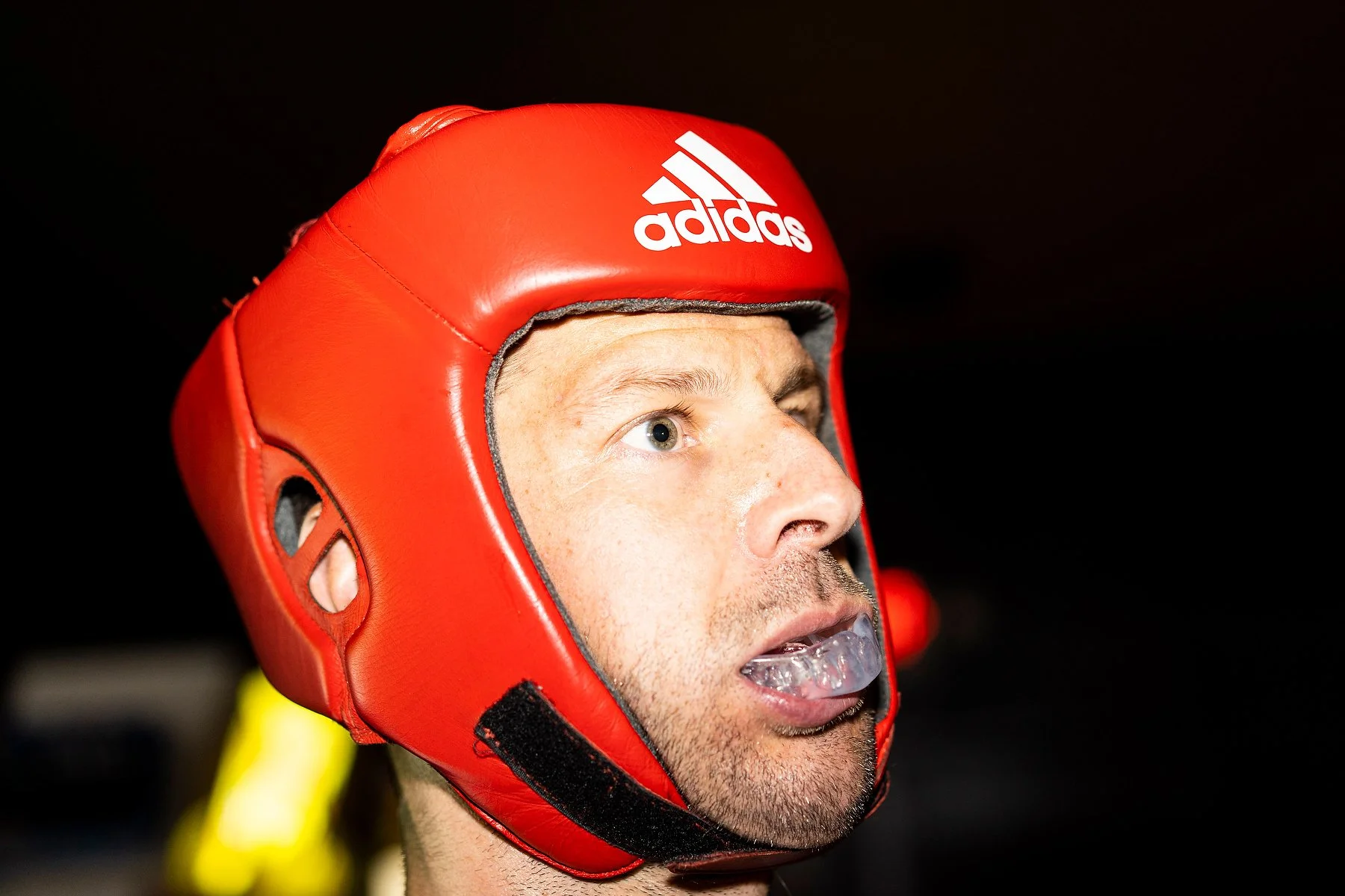  Sam Caviglia, a chef at Carnegie Community Centre, warms up before competing in the 10th annual Restaurant Rumble organized by the Aprons for Globes Boxing Association in Vancouver, B.C., on August 25, 2022. The fundraiser was originally started to 