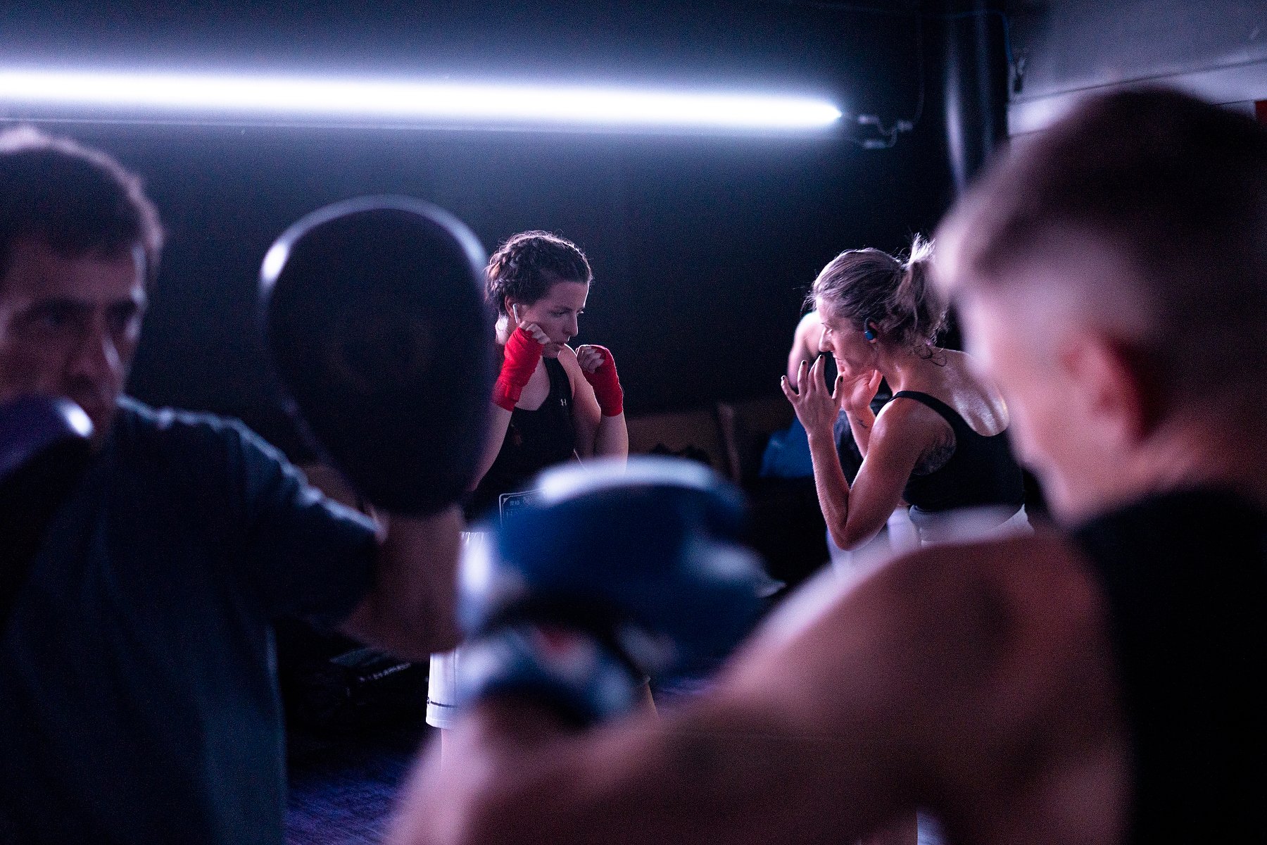  Boxers prepare to compete in the 10th annual Restaurant Rumble organized by the Aprons for Globes Boxing Association in Vancouver, B.C., on August 25, 2022. The fundraiser was originally started to help build the Eastside Boxing Gym after the histor