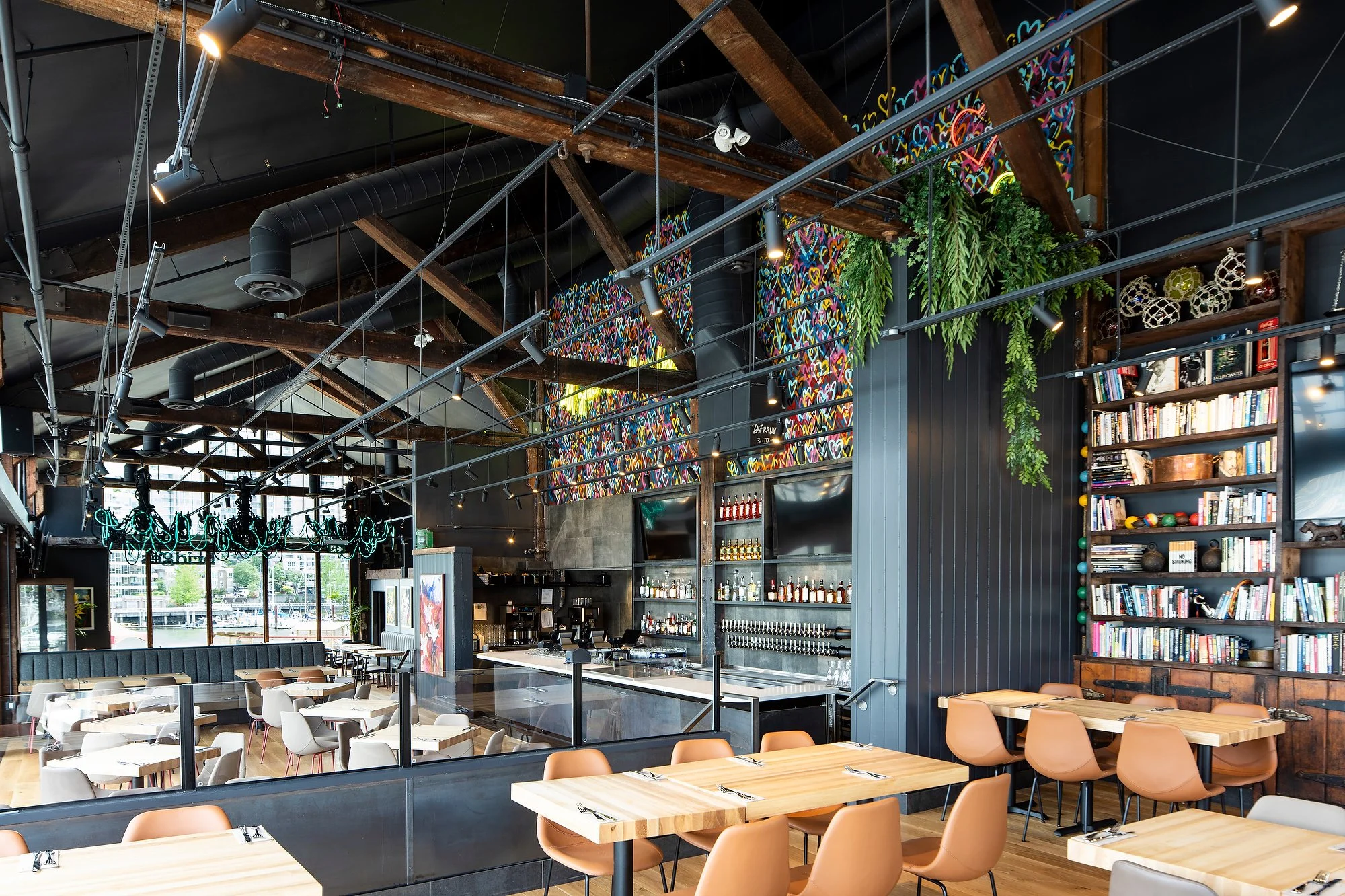  June 8, 2022 - Vancouver, British Columbia - Prodigy Group’s renovations of Bridges restaurant on Granville Island. 