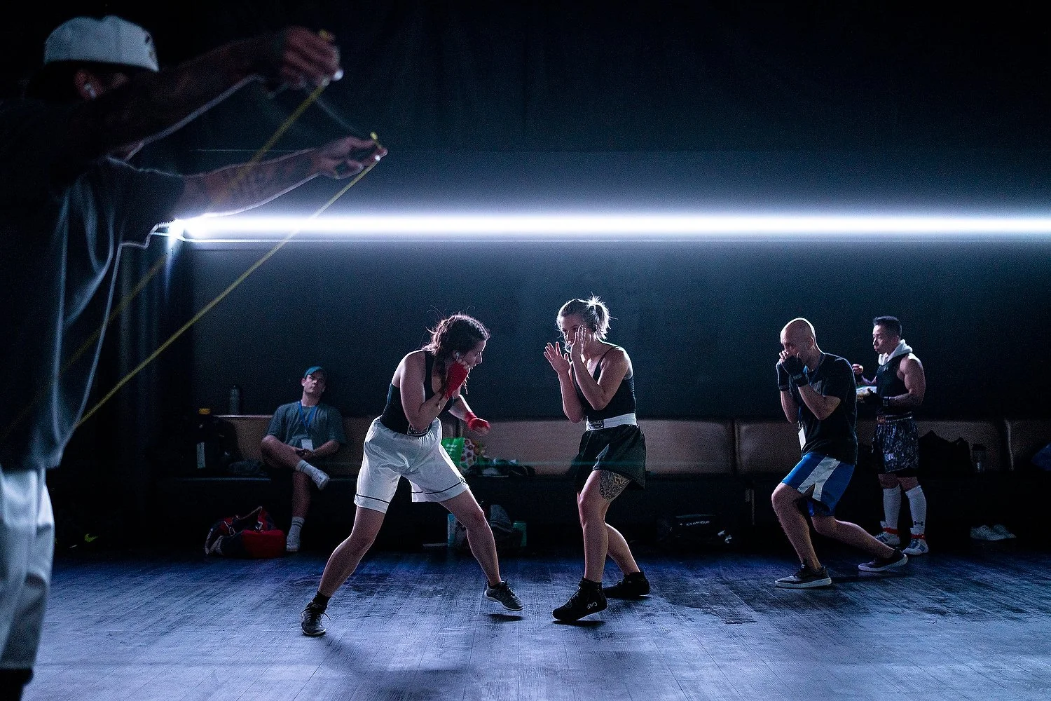  Boxers prepare to compete in the 10th annual Restaurant Rumble organized by the Aprons for Globes Boxing Association in Vancouver, B.C., on August 25, 2022. The fundraiser was originally started to help build the Eastside Boxing Gym after the histor