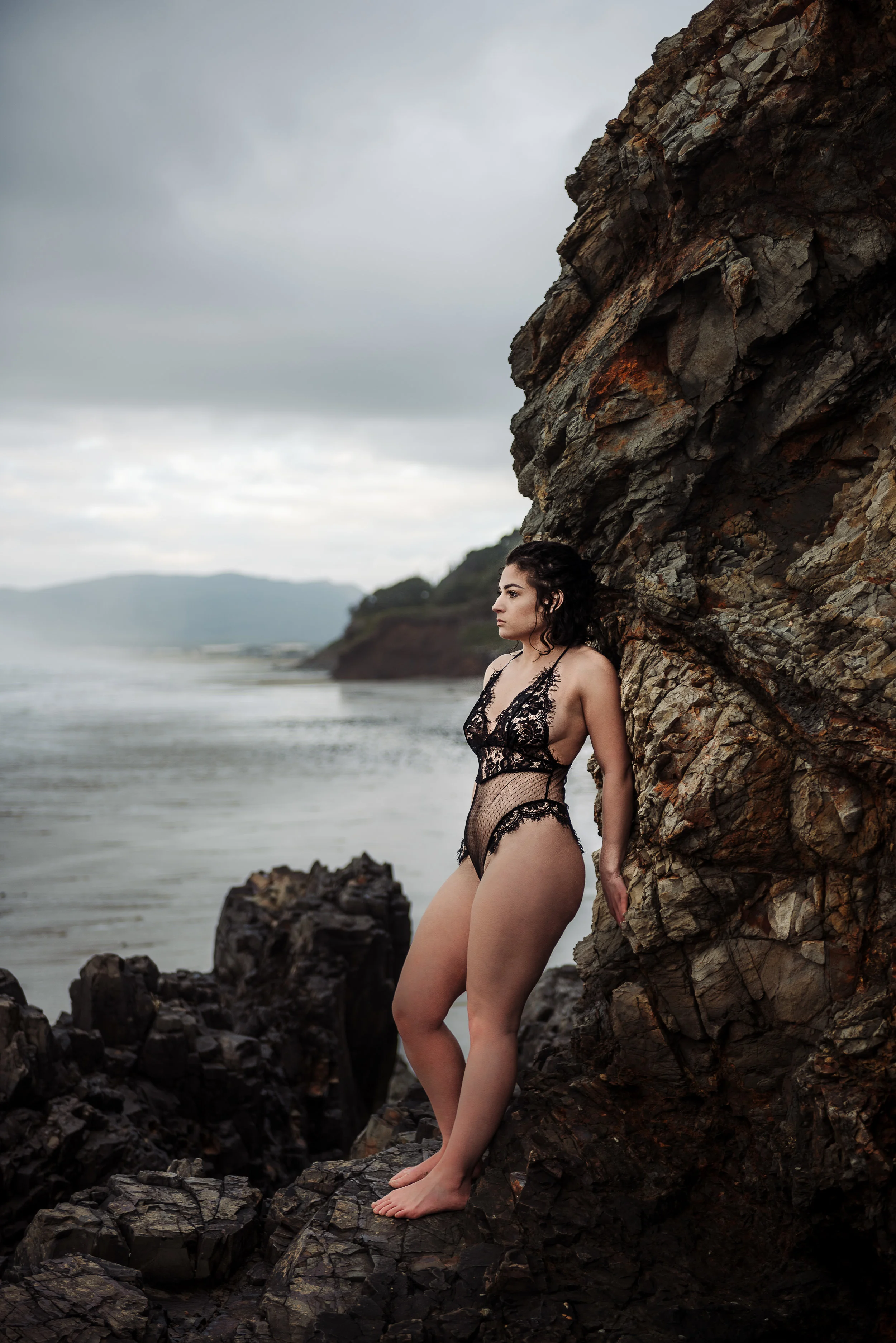 dakota // beachy boudoir session // cape kiwanda &amp; boiler bay &amp; yachats, or