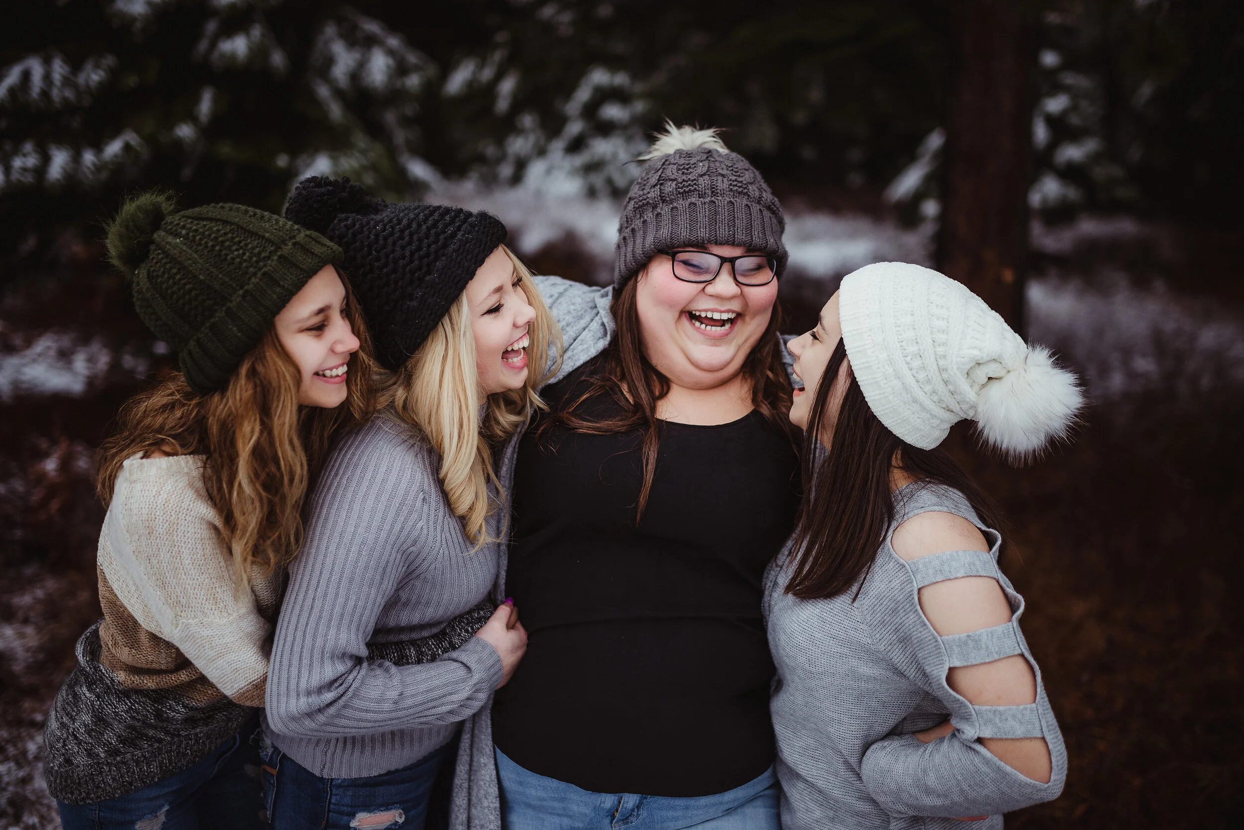 winter besties session // jessica &amp; the girls // ione, wa