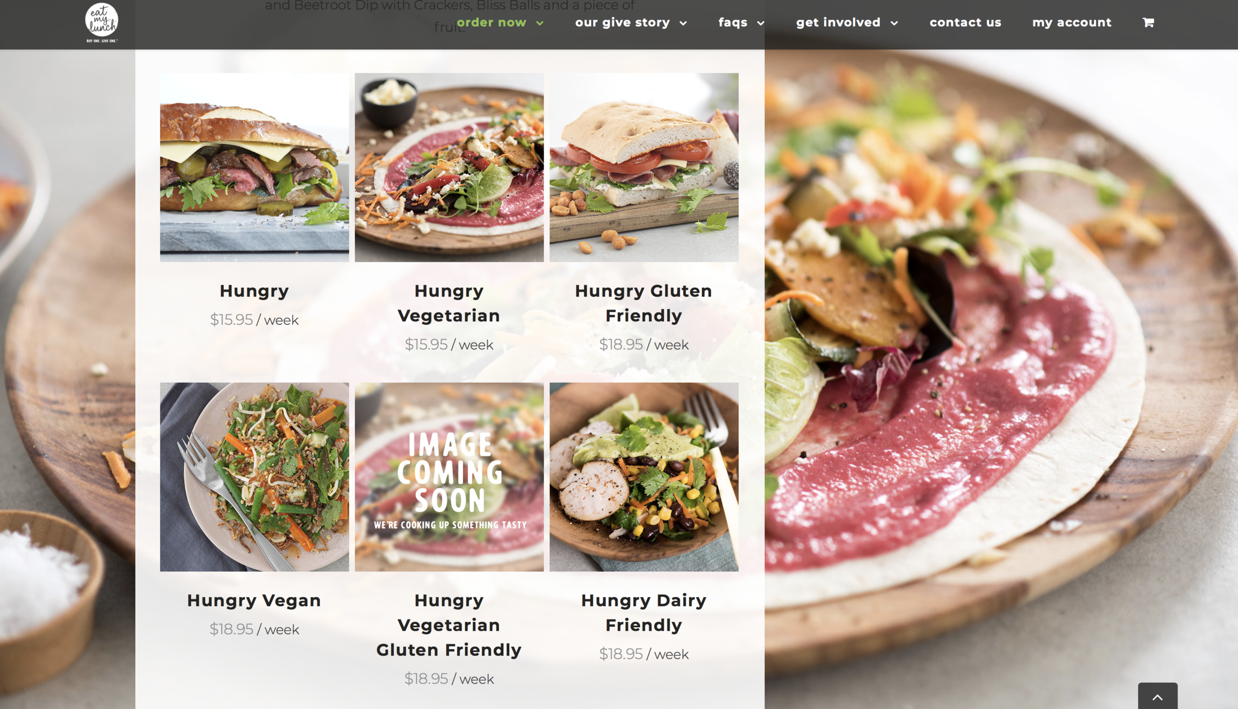 Eat My Lunch website shots
