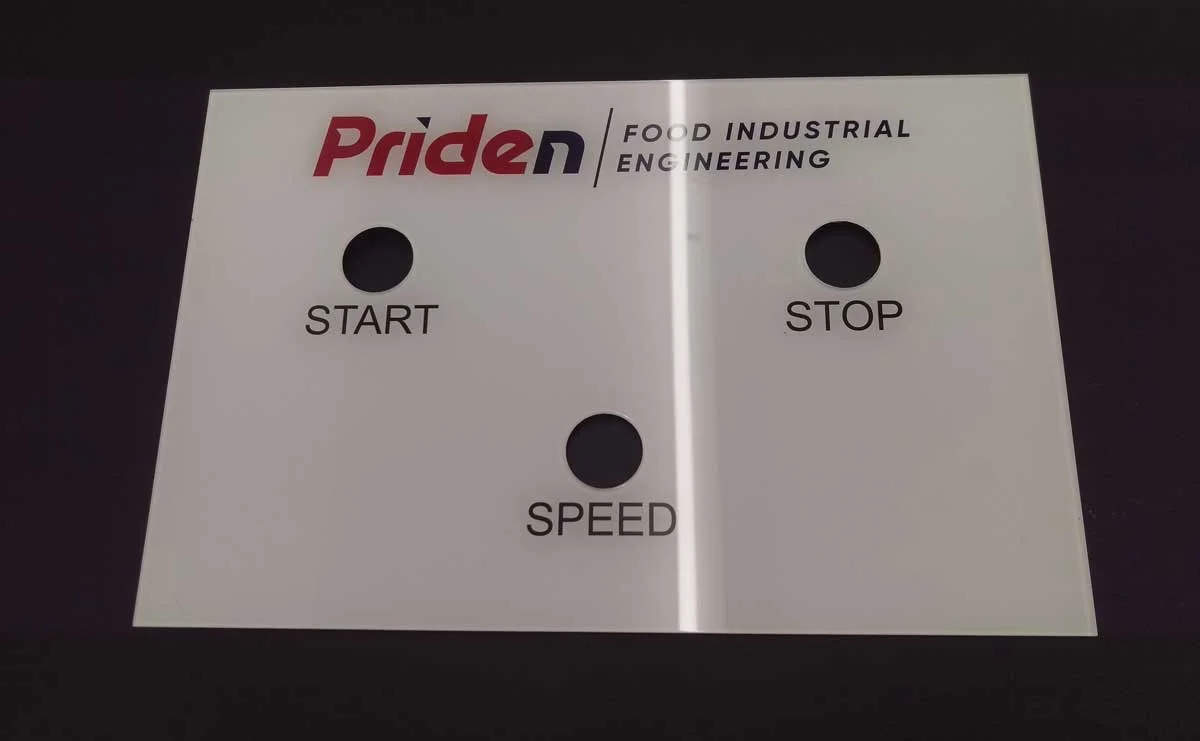Reverse Printed control panel