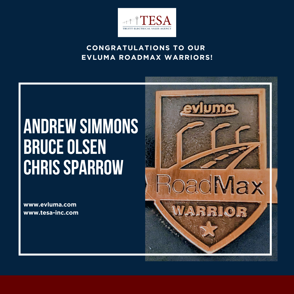 Evluma RoadMax Warrior Winners