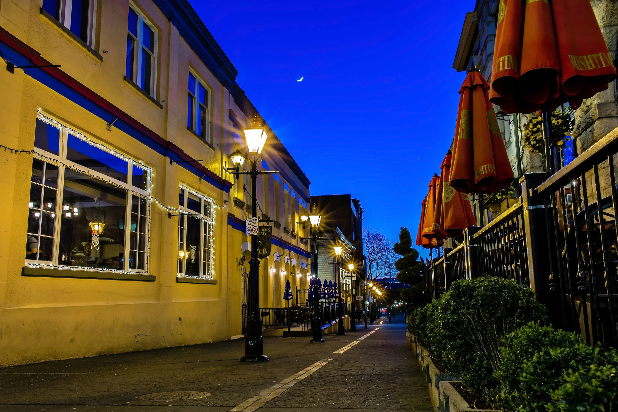 The moon over the alley