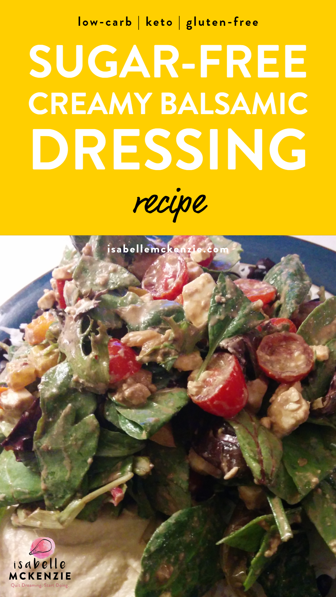 Sugar-Free Creamy Balsamic Dressing Recipe (Low-Carb, Keto, Gluten-Free)