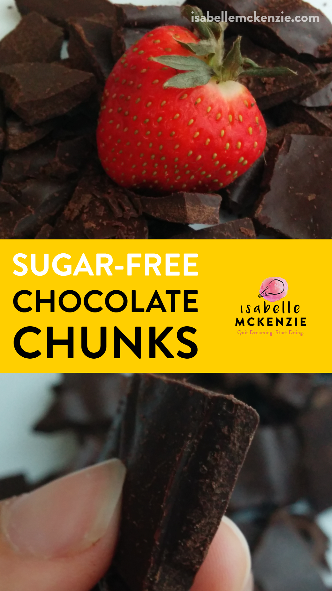 Sugar-Free Chocolate Chunks Recipe (Vegan, Keto, Low-Carb, Gluten-Free)