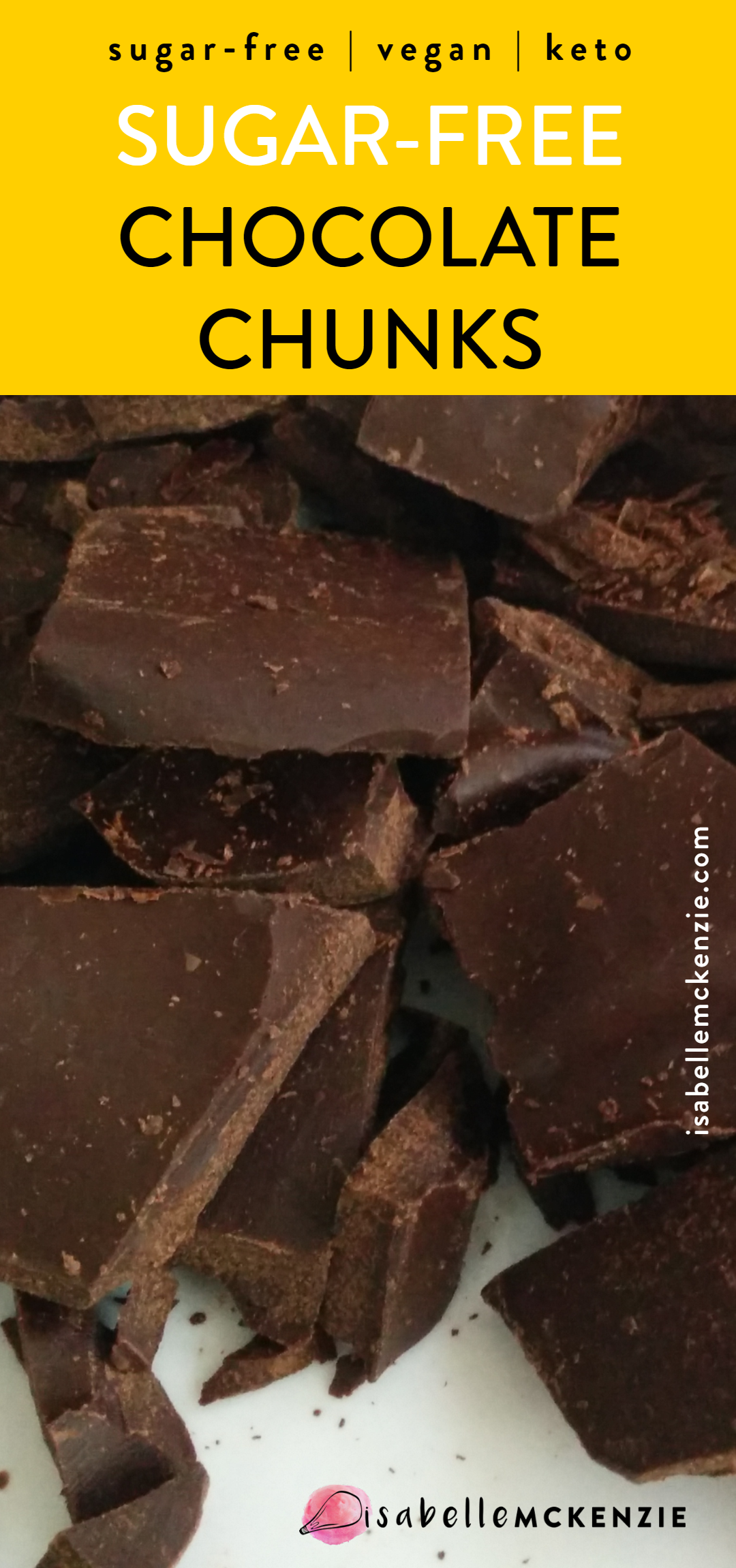 Sugar-Free Chocolate Chunks Recipe (Vegan, Keto, Low-Carb, Gluten-Free)