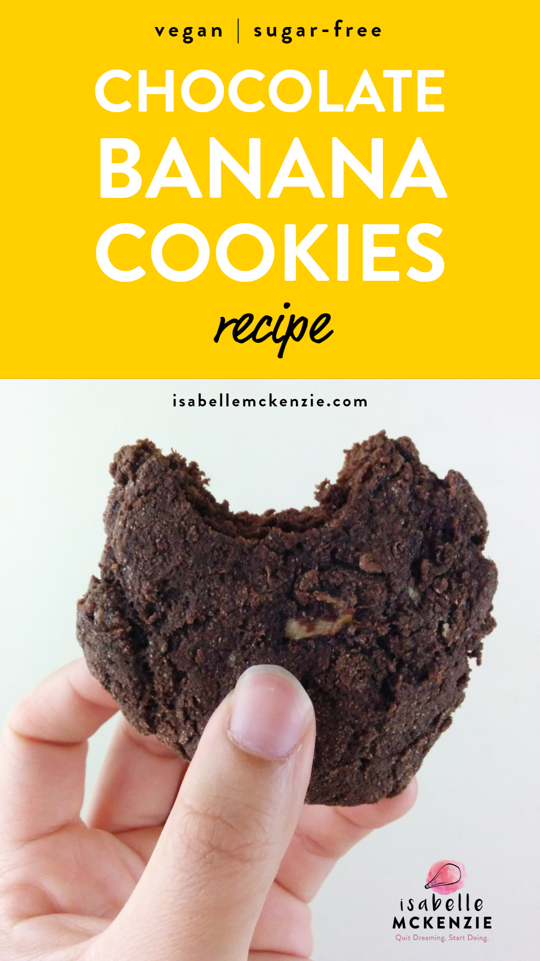 Fudgy Chocolate Banana Cookies Recipe (Sugar-Free, Vegan) - Isabelle McKenzie.png