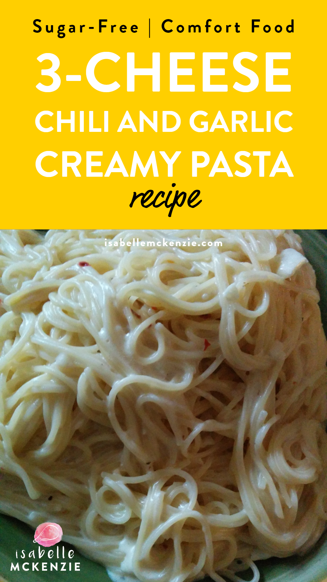 Creamy 3-cheese Pasta W/ Garlic, Olive Oil and Chili Flakes