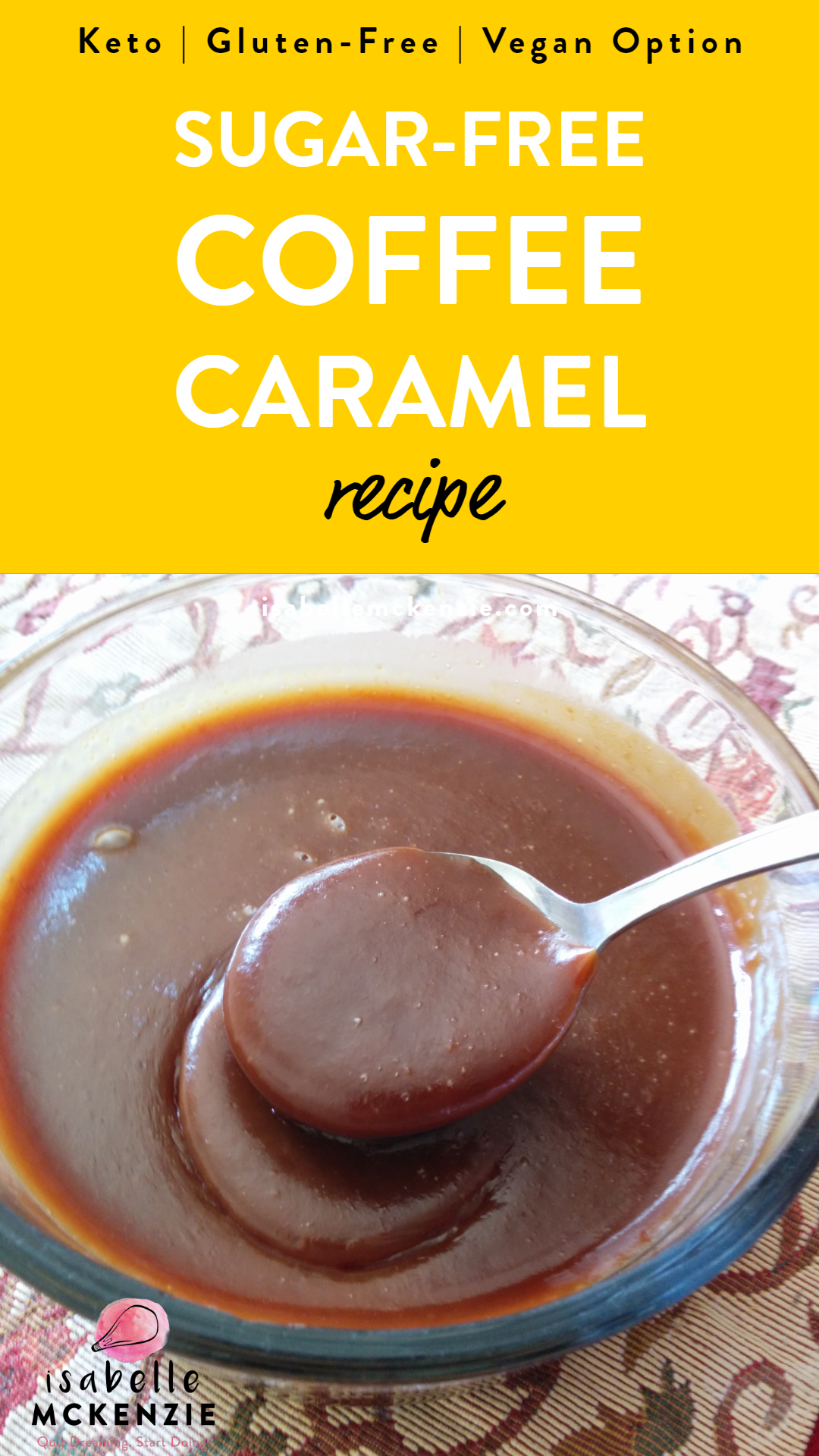 Sugar-Free Thick Coffee Caramel Sauce (Low-Carb, Keto, Gluten-Free, Vegan Option)