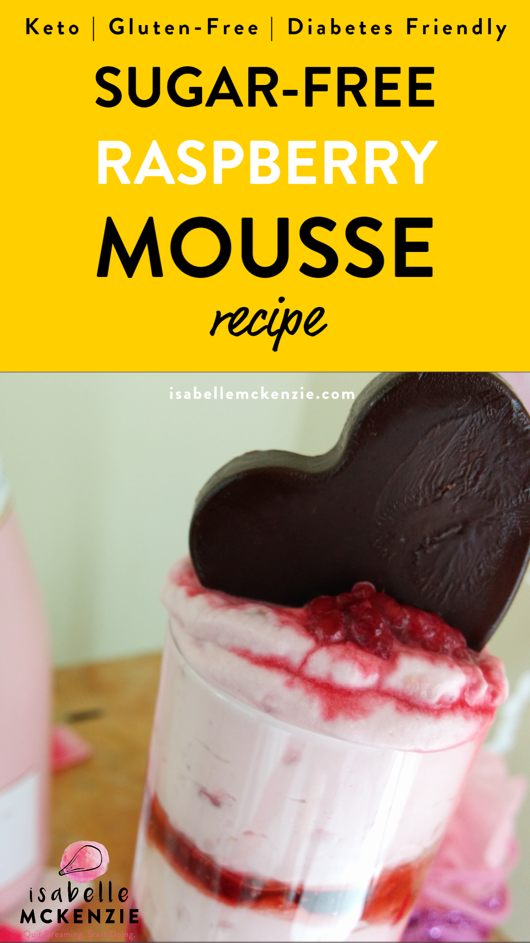  Sweet, romantic, and healthy. This no-bake raspberry cheesecake mousse is sugar free, keto, easy to make, delicious, and sweet - perfect for a lovely guilt free Valentines Day evening with your SO, galentines meetup, a cozy Netflix binge snack, or a